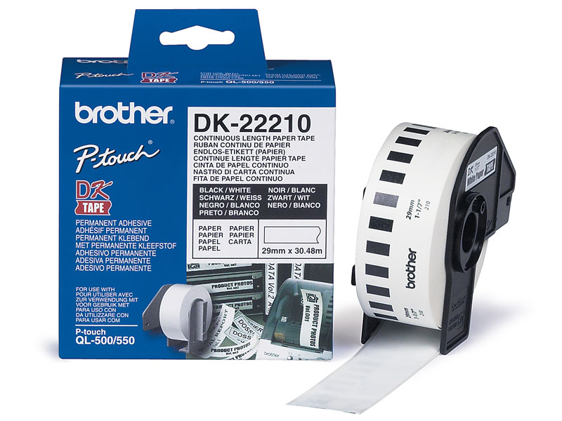 Nhãn Brother DK22210, khổ rộng 29mm, nhãn in liên tục