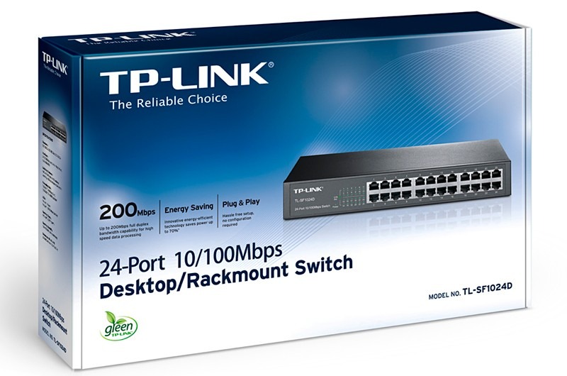 Switch TP-Link TL-SF1024D, lắp tủ hoặc để bàn 10/100Mbps 24 cổng